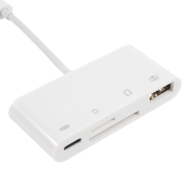 Camera connection kit 4 in 1 voor iPad en iPhone SD / USB / MICRO SD