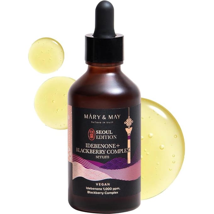 Mary & May, Seoul Edition, Idebenone + Blackberry Complex Serum, 80 ml(2.7 fl oz) black