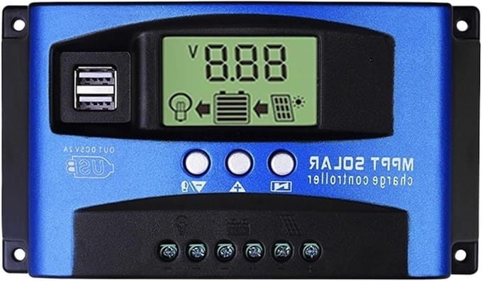 Zonne Laadregelaar - MPPT Controller - Energie Management - LCD Scherm - 30A - Blauw