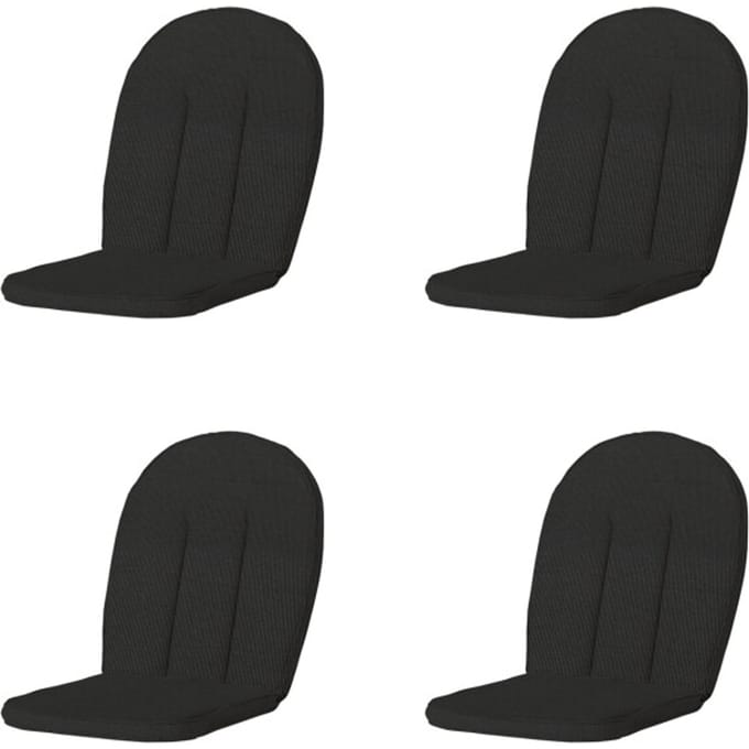 Madison - Tuinkussen Kettler Comfort/Prince Rib black - Ca. 105x52 cm - Set van 4