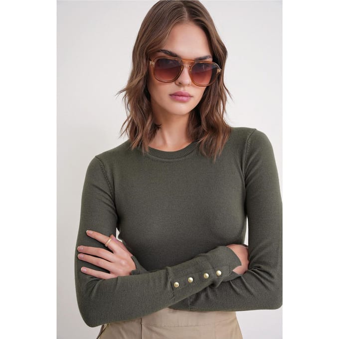 Crew Neck Gebreide Trui