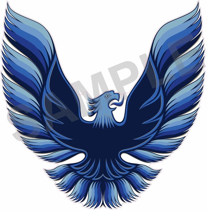 Pontiac Turbo Transam 1978-1981 Zijstickers Firebird replika Blauw