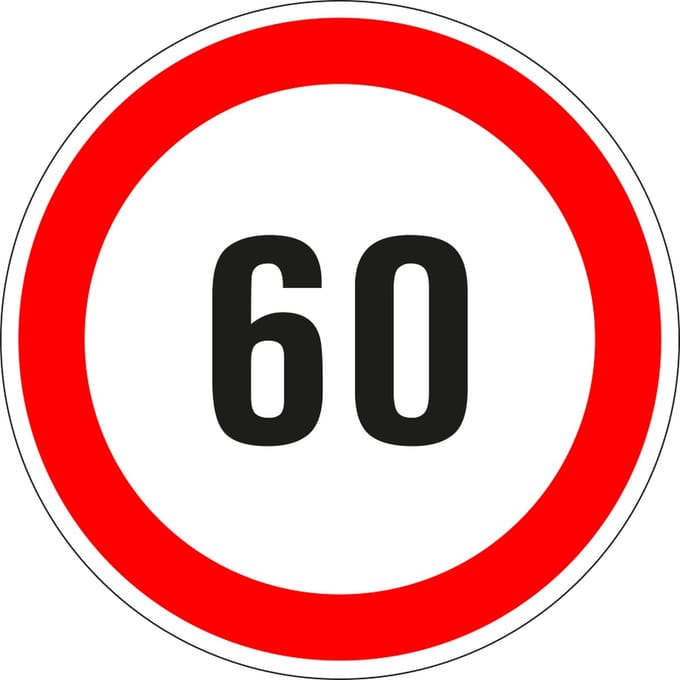 60 sticker - zelfklevende folie 150 mm