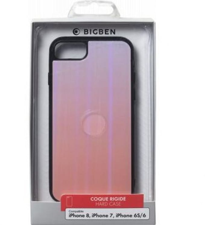Bigben Connected, Hoesje geschikt voor iPhone 6 / 7 / 8 / SE 2020 - Dun & Gradiënt & Anti-Vergeling, Roze