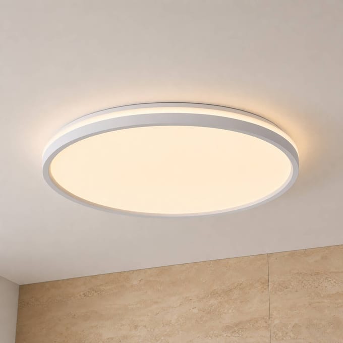 Lindby LED plafondlamp Edmund, wit, Ø 39 cm, CCT, IP44