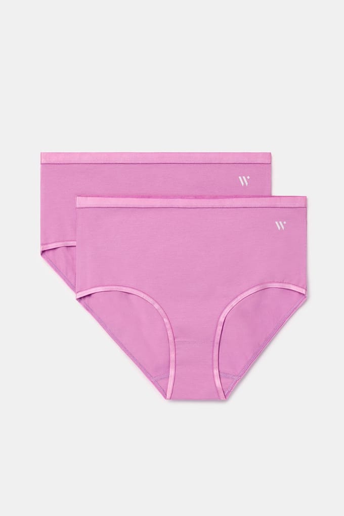 Woody Dames Slip Duopack Roze M