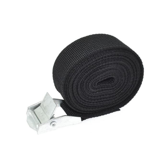 Sangles à boucle de pression de 5 m pour fixation de bagages lourds, ceinture de fixation réglable, tendeur de corde, boucle d'autodéfense, corde de sécurité black