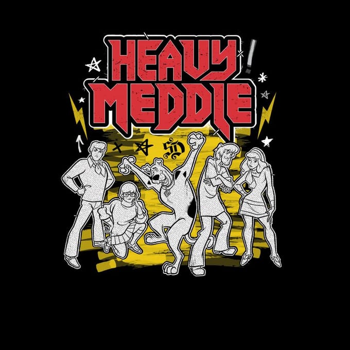 Scooby Doo Heavy Meddle Men's T-Shirt - Black - M