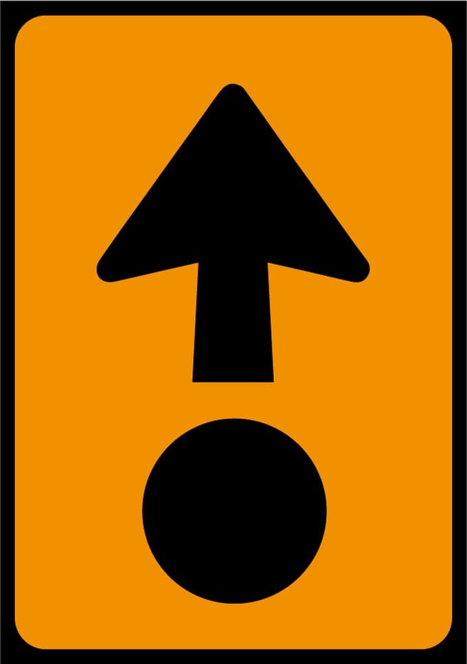 Route gevaarlijke stoffen sticker 297 x 420 mm