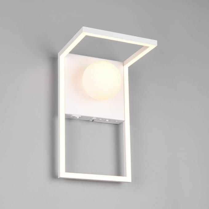 Trio Lighting LED wandlamp Arola, mat wit, breedte 17 cm, metaal