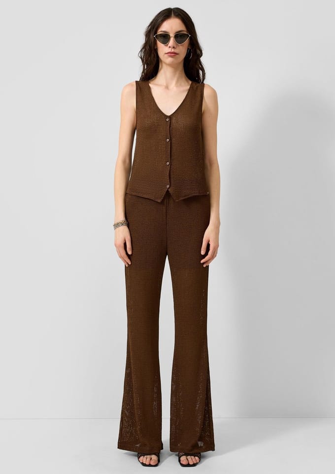 Vrouwelijke elastische wijde broek QS