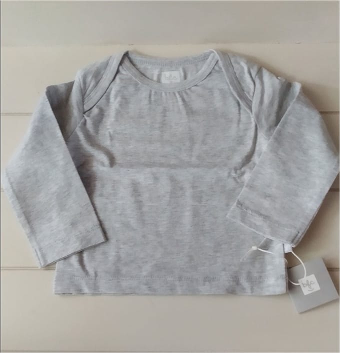 Babyface t-shirt longsleeve uni grijs melee maat 62/68