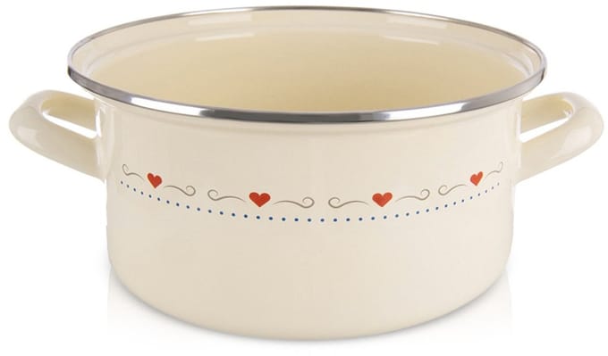 Kookpan Geëmailleerde Crème TONCA 24 cm, 4 l - Kookpot - Soeppan