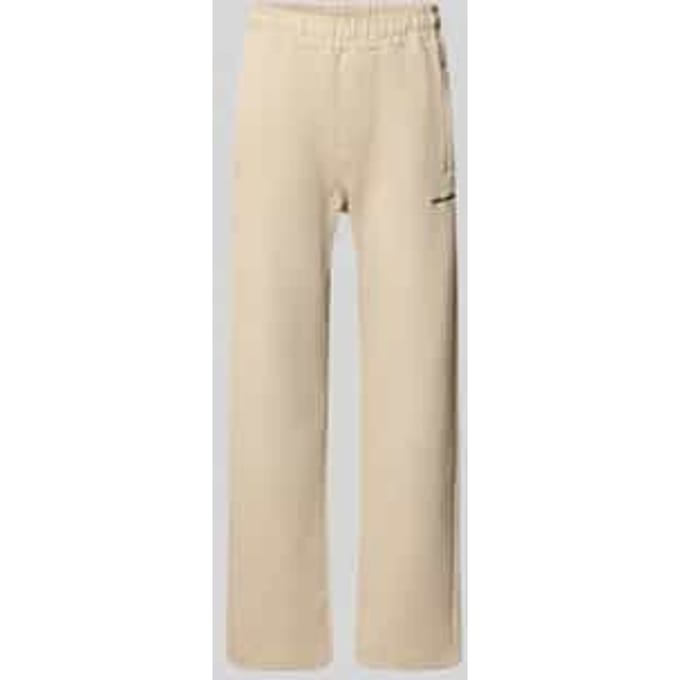 Sweatpants met logostitching en elastische band
