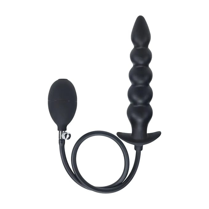 Levelz - Opblaasbare siliconen anale plug met Ribbels
