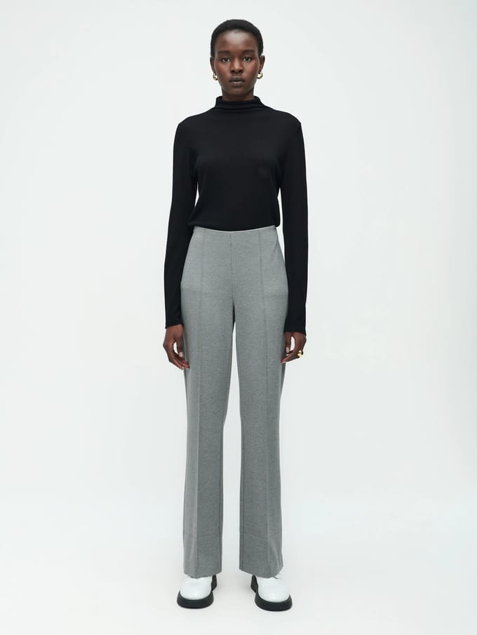 Greta Terry jersey Pants | Grey Melange - Grey Melange / M