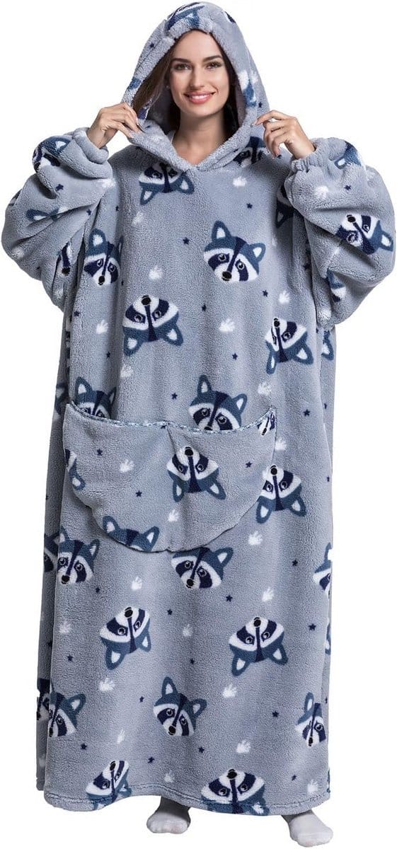 Oversized Deken Hoodie - Extra Lang en Fluffy voor Volwassenen