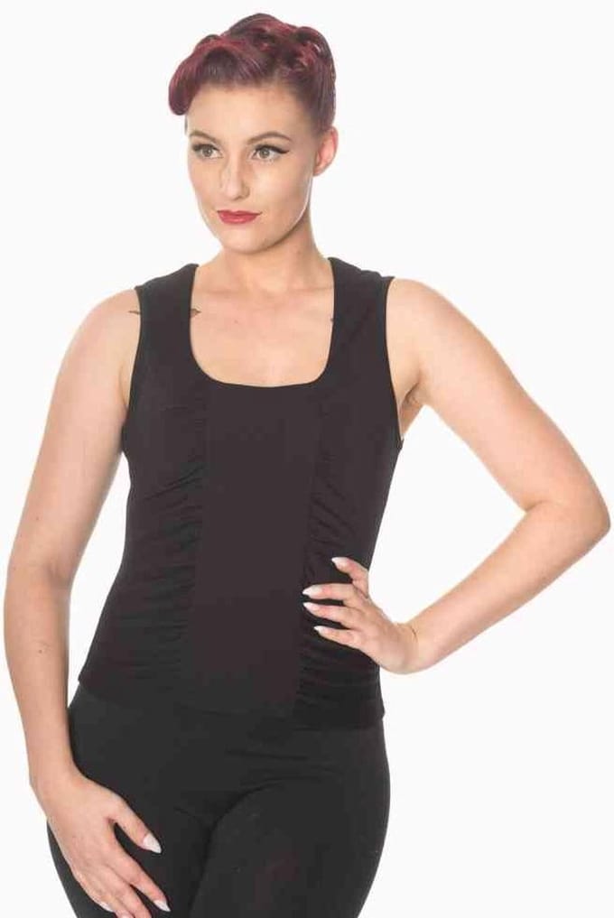 Dancing Days - HEAD OVER HEELS Mouwloze top - M - Zwart