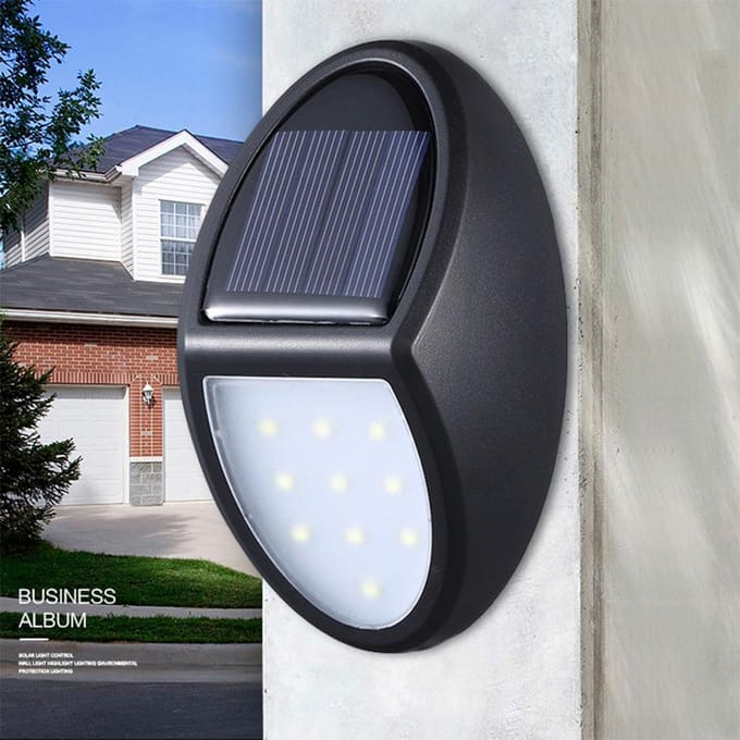 10LED Solarlamp Wandlamp IP65 Waterdicht Buiten Solar Tuinverlichting voor Tuin Binnenplaats Led Solar