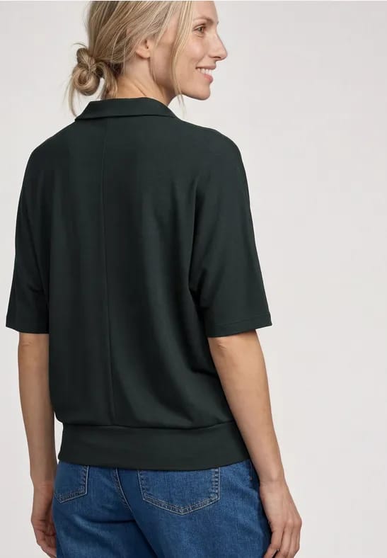 Poloshirt met elastische tailleband