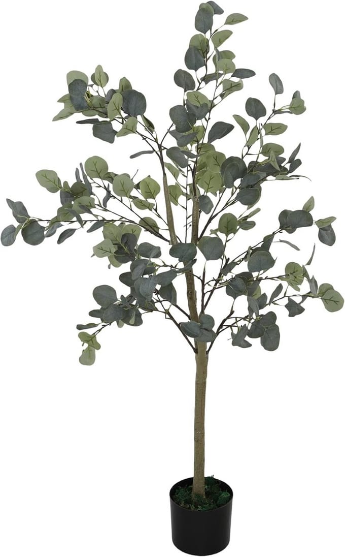 Realistische Kunstmatige Eucalyptusboom 150 cm met Zilverdollarbladeren in Pot
