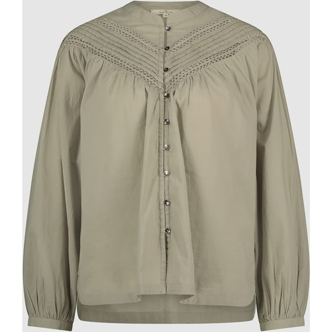 Circle of Trust Trixie Blouse Silver Sage Maat: M | Longsleeves Outlet | Dames | Bruin