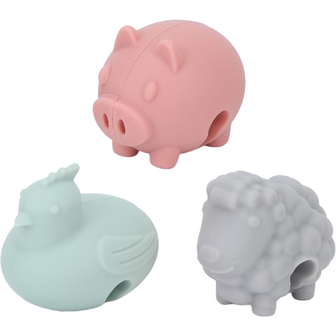 3 stuks Pot Zijklemmen Voorkomen Overkoken Siliconen Leuke Dierenvorm Potdeksel Optilklemmen Keuken pink