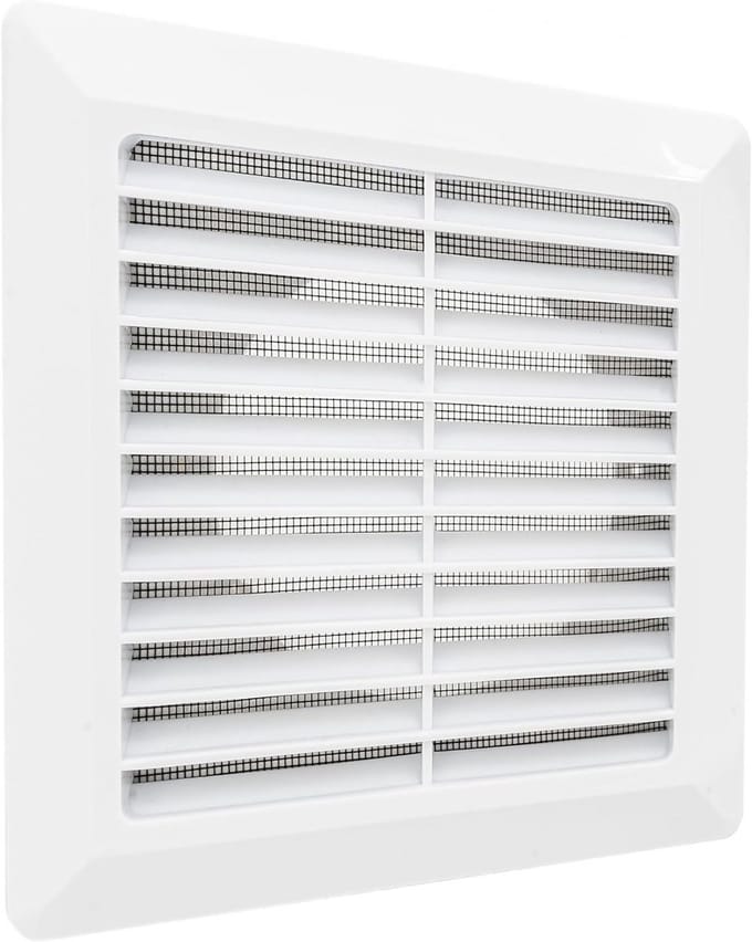 Ventilatierooster met Insectenbescherming en Ronde Aansluiting Ø100mm
