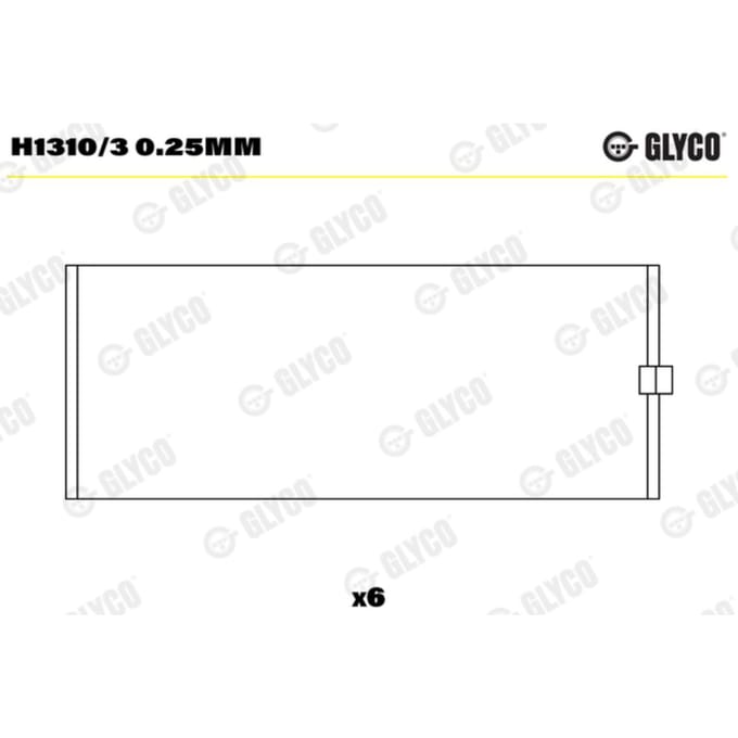 Krukaslagerset GLYCO H1310/3 0.25mm