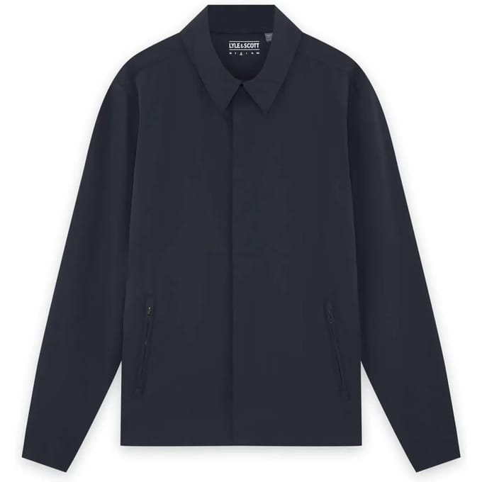 Lyle & Scott Zip Through Nylon Overshirt Dark Navy Taglia: M | Giacche leggere Outlet | Uomo | Blu