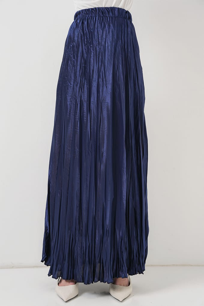 Getextureerde Maxi Rok met Elastische Taille