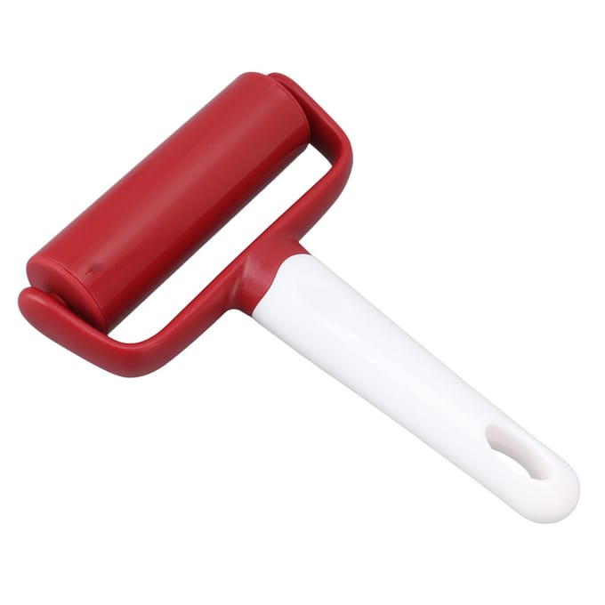 Kleine Deegroller Anti-slip Ophangbaar T-type Plastic Deegroller met Handvat voor Pizza Taartbodem brown