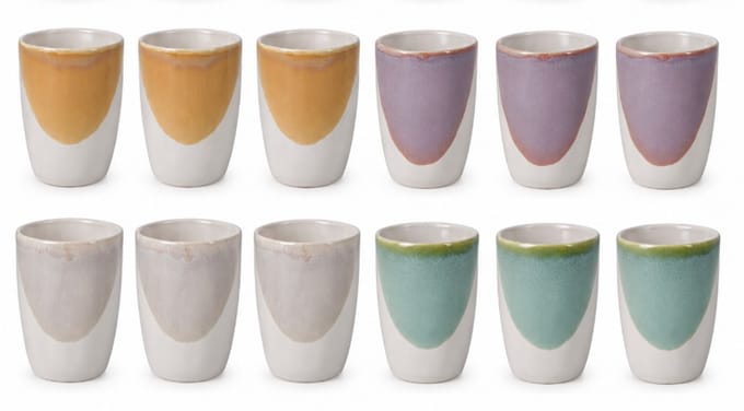 Beker aardewerk - 280ml - 4 assorti - set/12