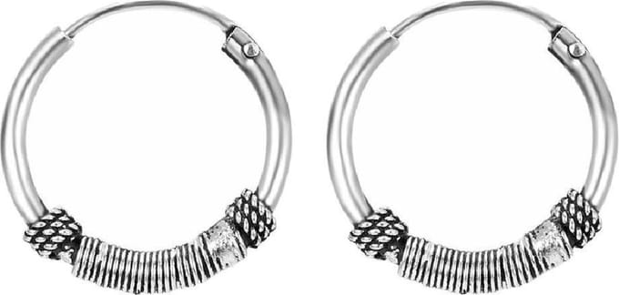 Fako Bijoux® - Bali Oorringen - Lamu - 15mm - Zilverkleurig