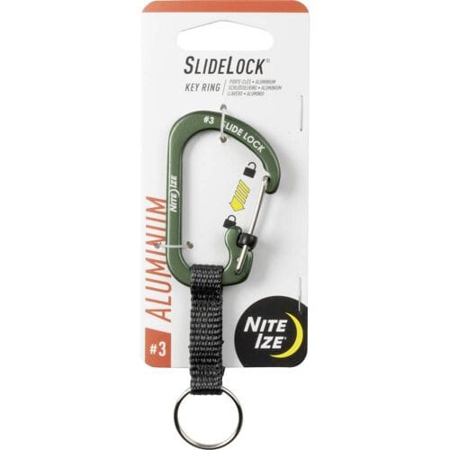 NITE Ize NI-CSLAW3-08-R6 Sleutelkarabijn Olijf 1 stuk(s)