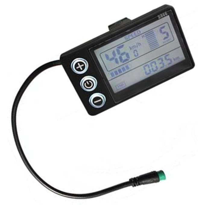 Elektrische Scooter LCD Display Gemakkelijk Afleesbaar Scooter Snelheidsmeter Paneel met 6-Pins Waterdichte Connector gray