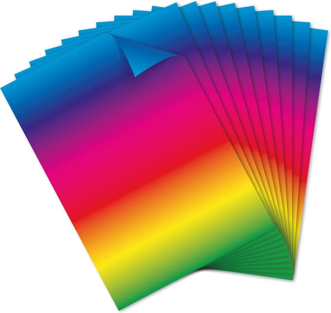 Kangaro regenboogpapier - 22 x 32 cm - 200 gram - 10 vel