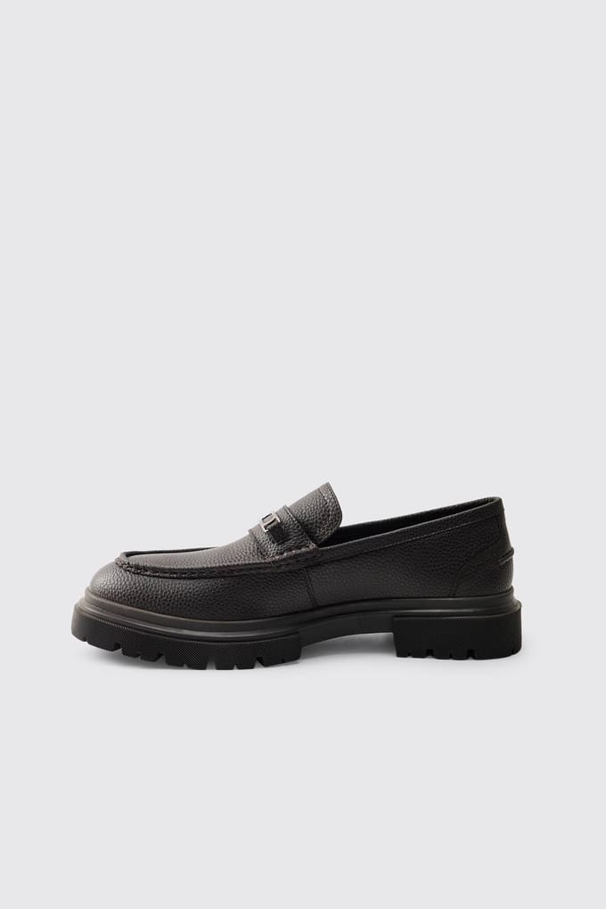 Chunky Gestructureerde Pu Loafer | Chocolate | Size 42