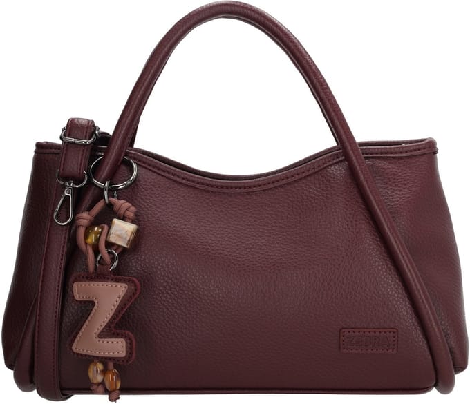 Zebra Trends Sofie Handtas - Schoudertas - Crossbody - Dames - Bag Charm - Bordeaux rood