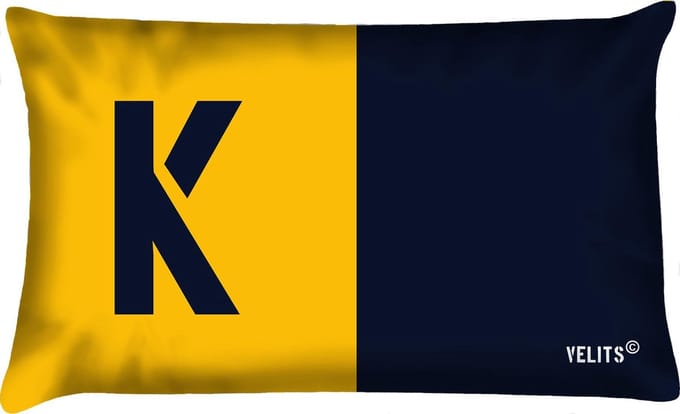 Sierkussen - Buitenkussen Seinvlag Letter K Waterafstotend Bootkussen - Multicolor - 60 Cm X 40 Cm
