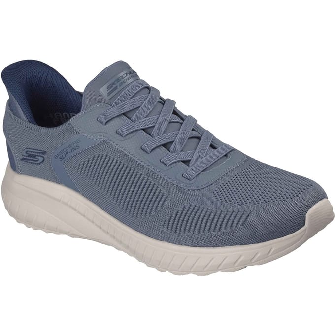 Skechers BOBS Sport Squad Chaos Solid Step Textiel Heren Slate Sneakers