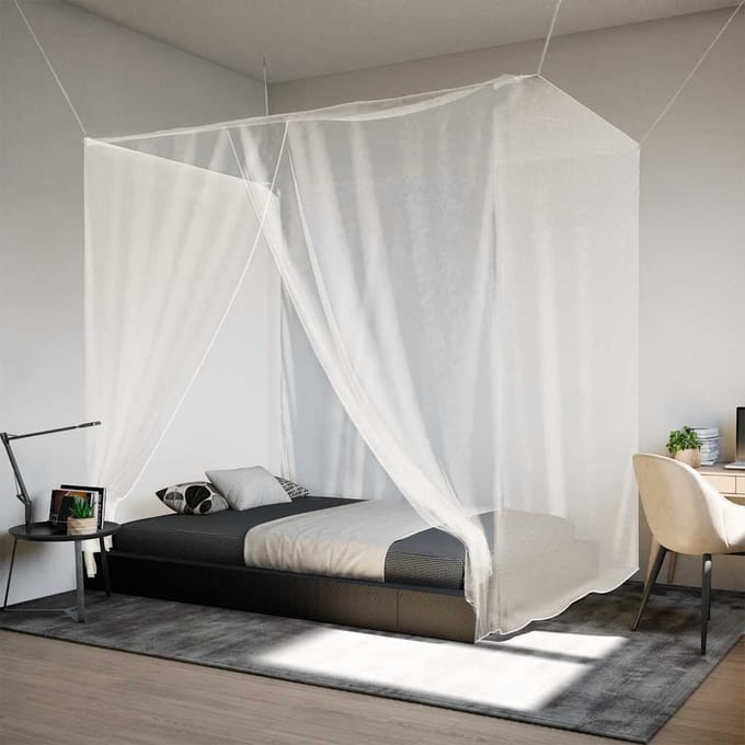 vidaXL - Hangende - klamboe - 156 - gaas - 220x120x150 - cm - wit
