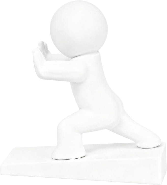Decoratieve Deurstop - Antislip Wig - Deuren Open Houden - Krasbestendig Ontwerp - 12.2cm Lengte - A