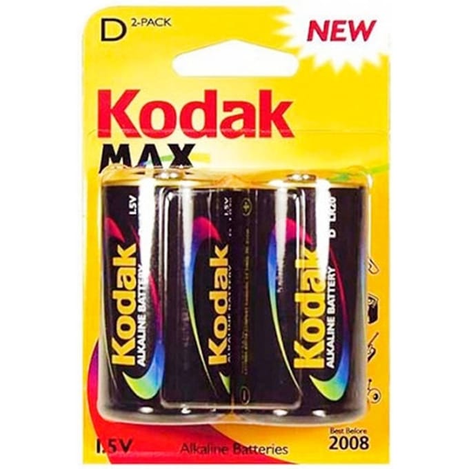 Kodak Max Alkaline D/LR20 Batterijen - 2 stuks