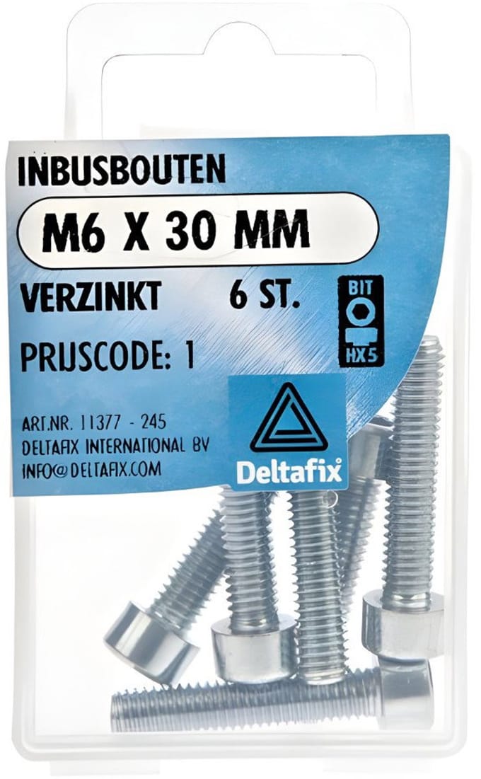 Deltafix - Inbusbout m6x30mm 6st