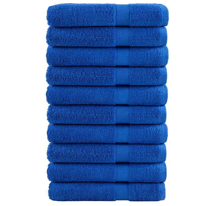 vidaXL - Handdoeken - SOLUND - 10 - st - 600 - g/m² - 100x200 - cm - blauw