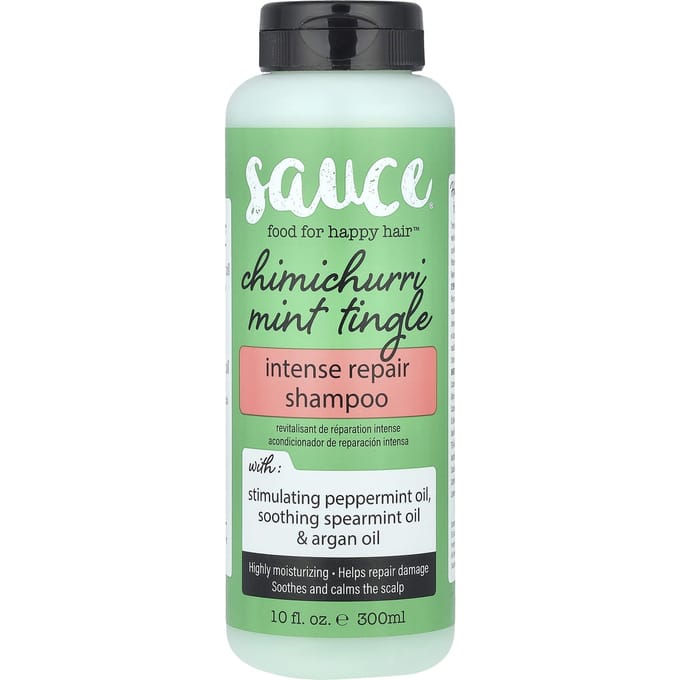 Sauce Beauty, Intense Repair Shampoo, Chimichurri Mint Tingle, 10 fl oz (300 ml) beige