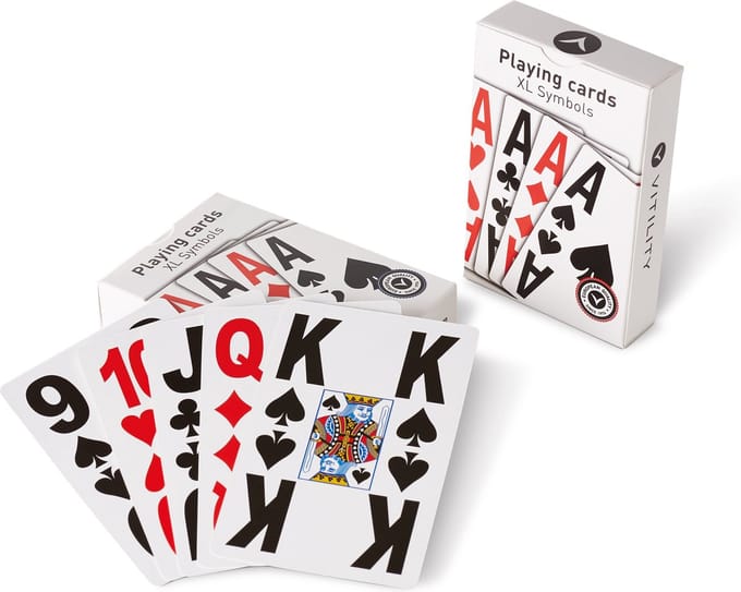 VITILITY Speelkaarten XL - Kaartspel - Grote symbolen - Speelkaarten