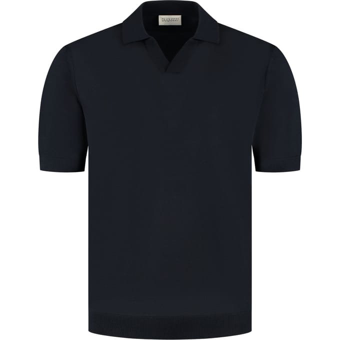 Duquezzi Merino Buttonless Polo Polos Donkerblauw Dqc30026007