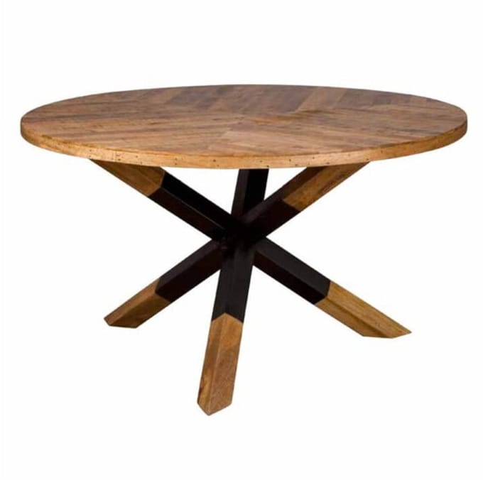 Tower Living Eettafel Viola - Rond Naturel Hout - Ø130cm